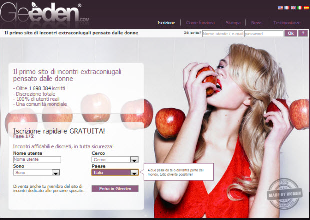 ANNUNCI EXTRACONIUGALI COMPLETAMENTE GRATUITI GLEEDEN