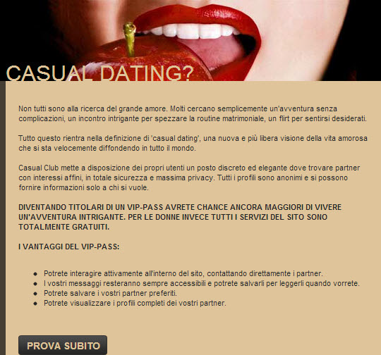 SITI EXTRACONIUGALI GRATIS CASUAL CLUB