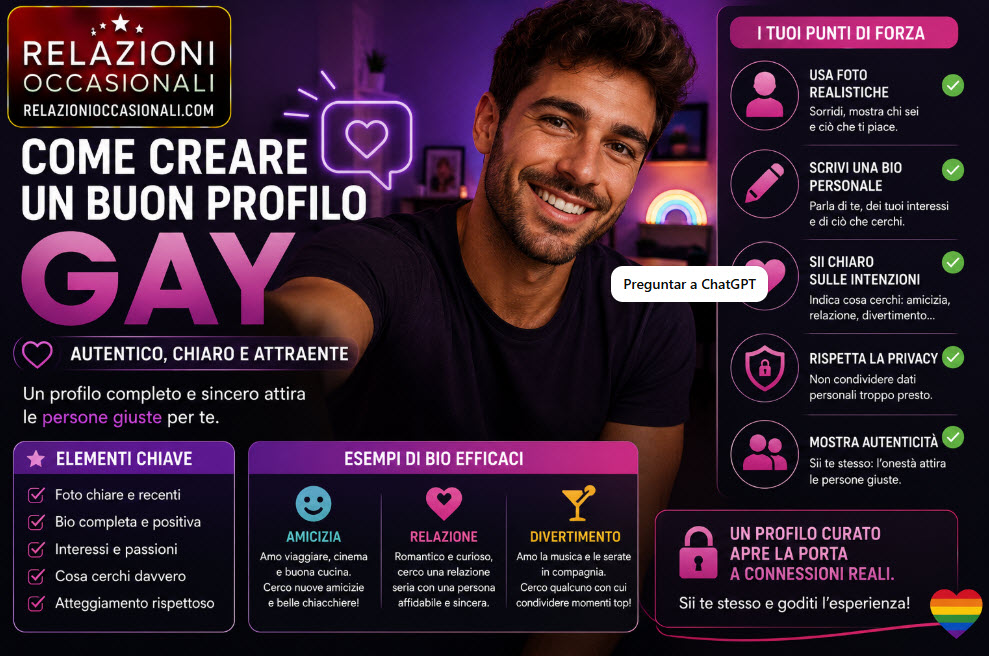 Come creare un buon profilo Gay