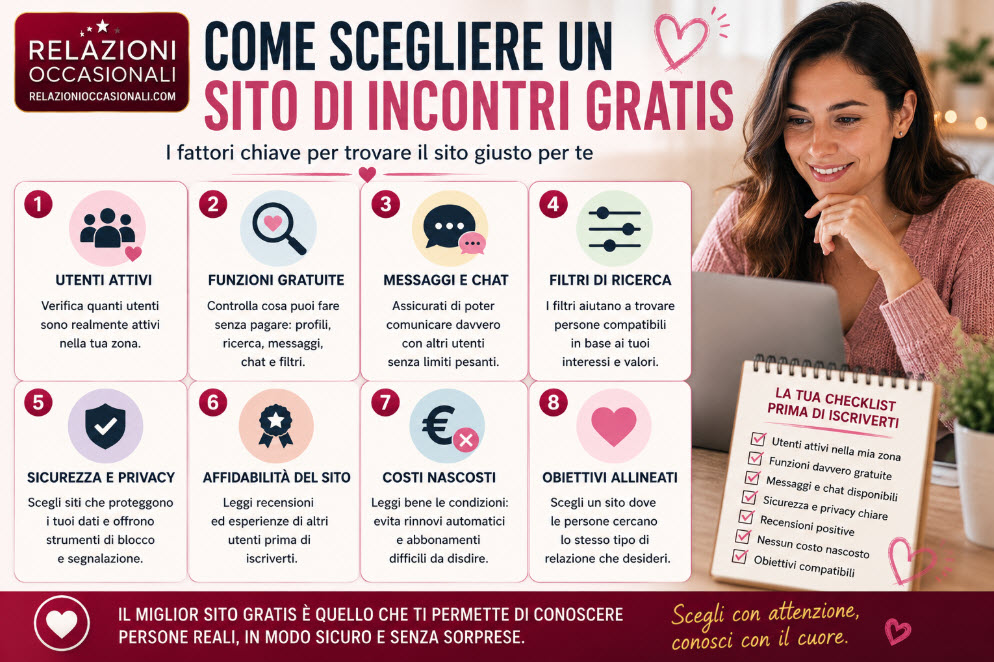 Come scegliere un sito di incontri gratis