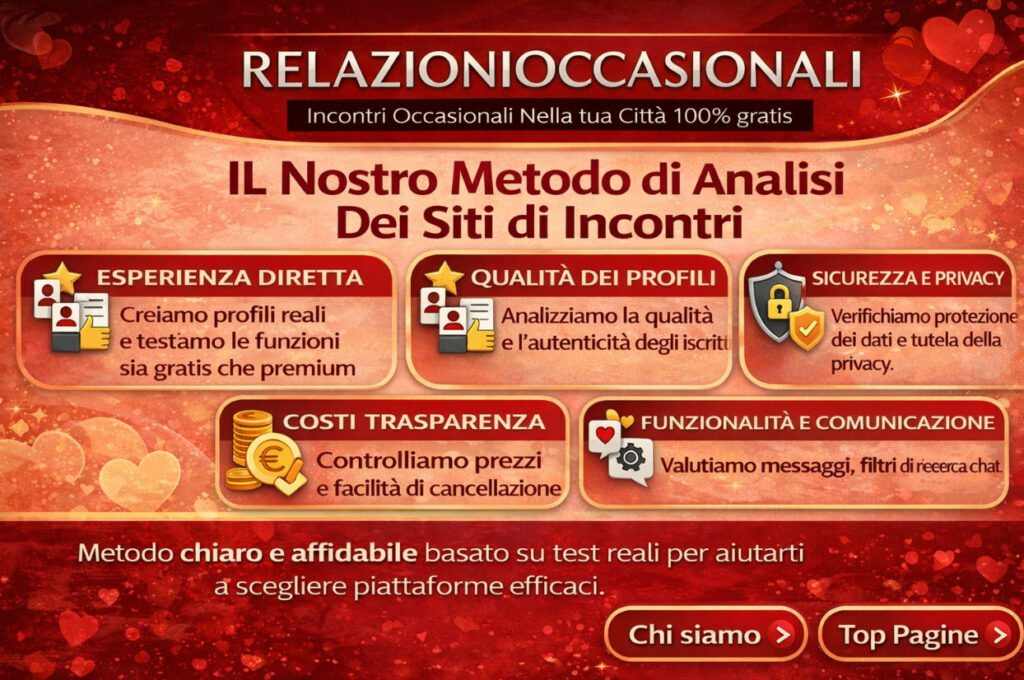Il nostro metodo di analisi dei siti di incontri